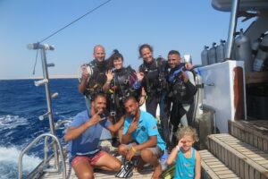 The team and divers of chloes diving center in hurghada